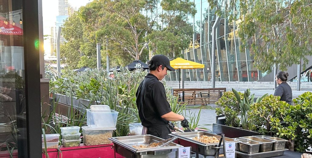 Live Thai Cooking Station