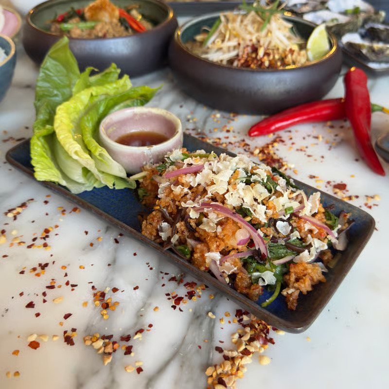 BangPop Yum Khao Tod crispy rice dish