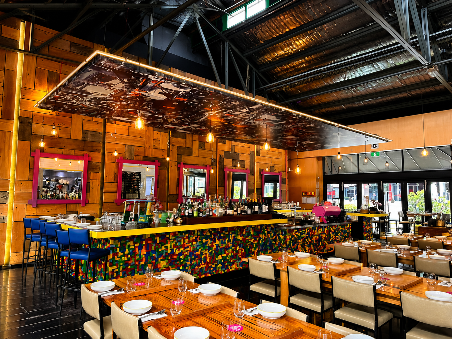 Colourful BangPop restaurant interior