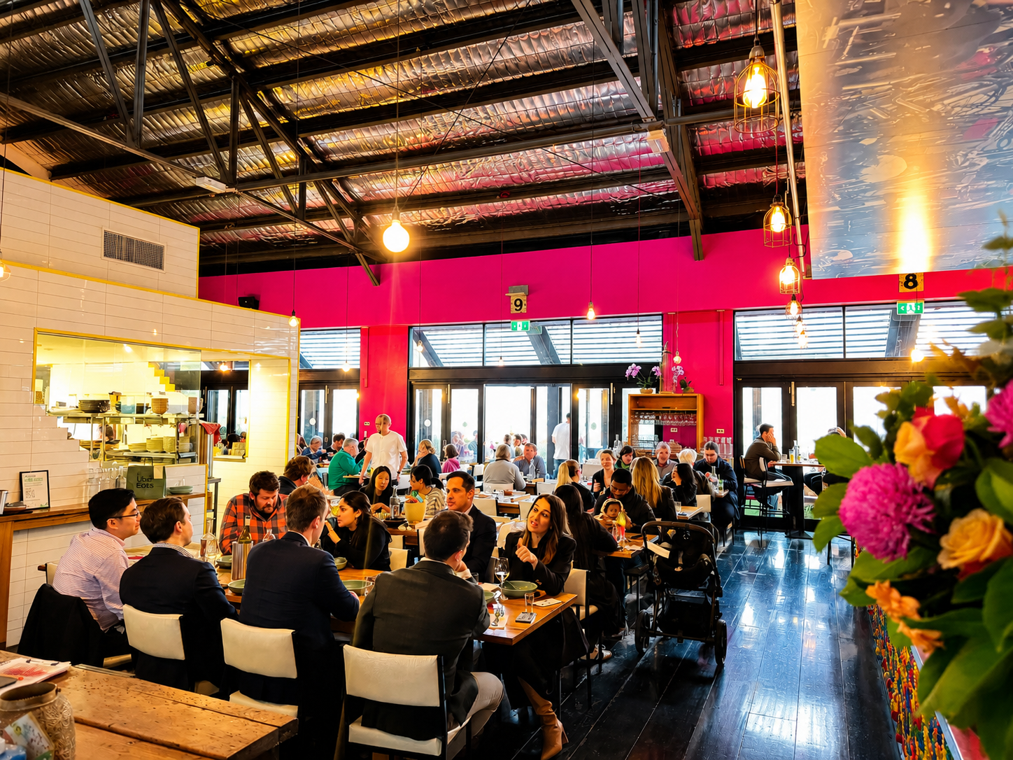 BangPop restaurant arranged for group dining