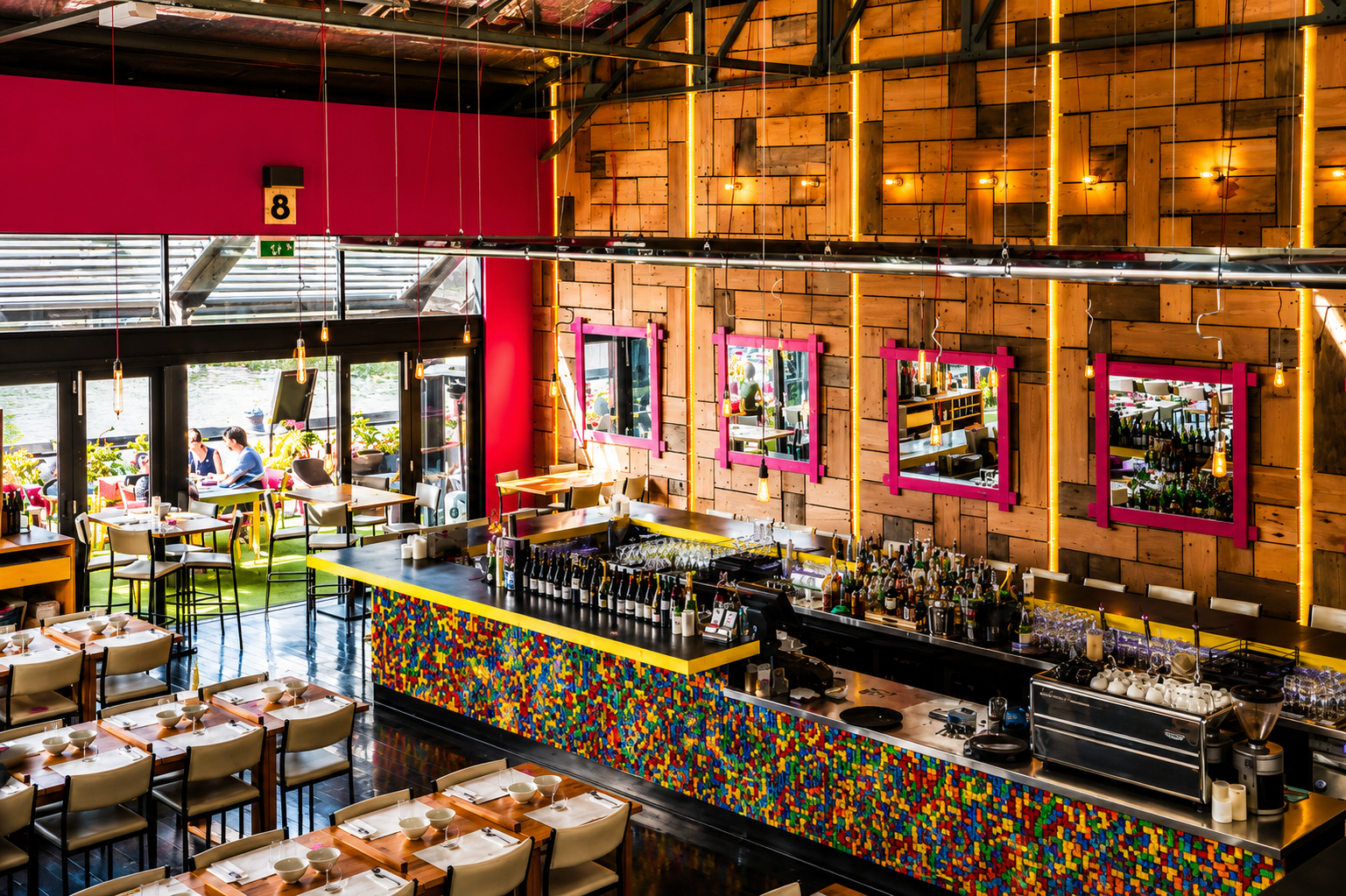 BangPop restaurant interior and bar