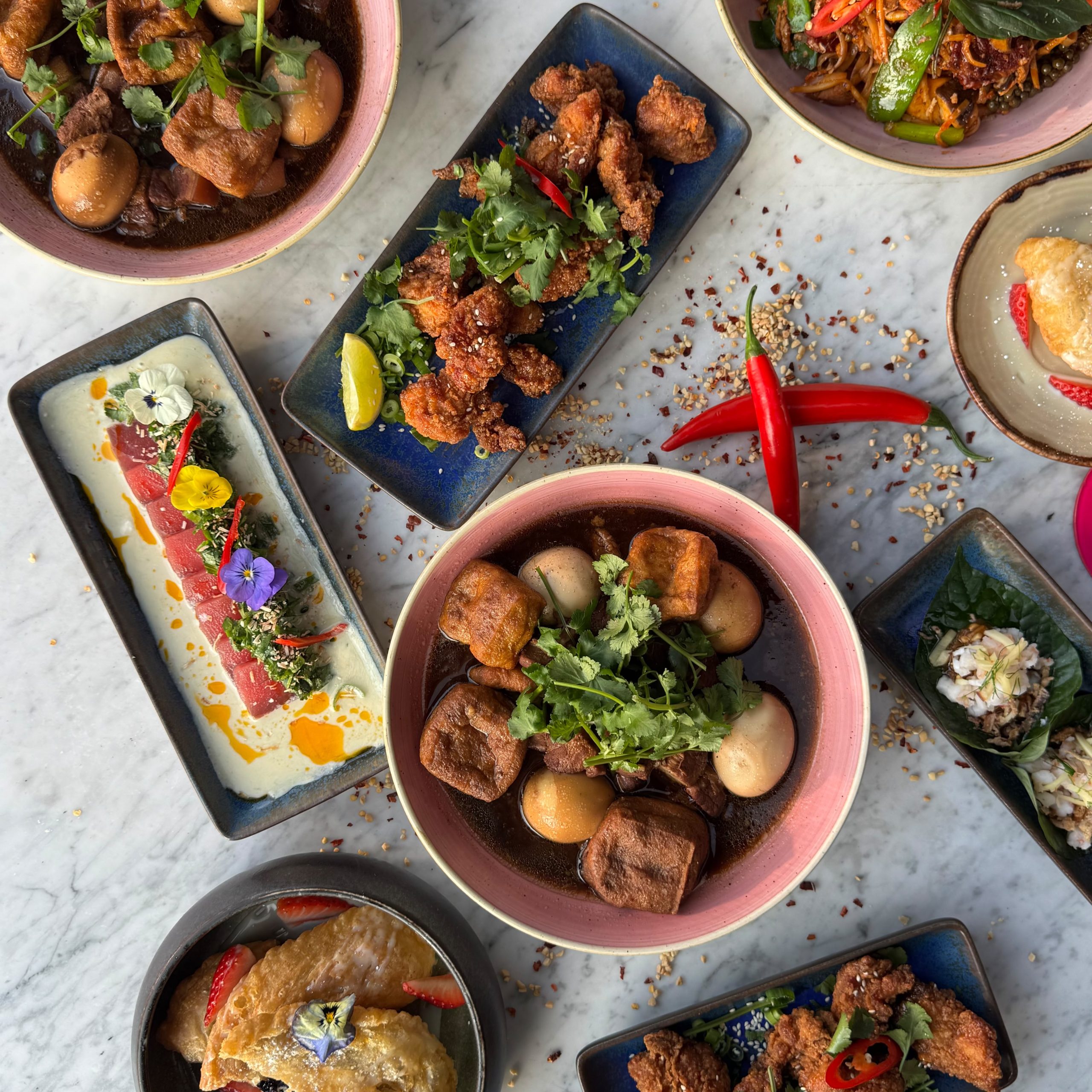 Colourful Thai dishes at BangPop