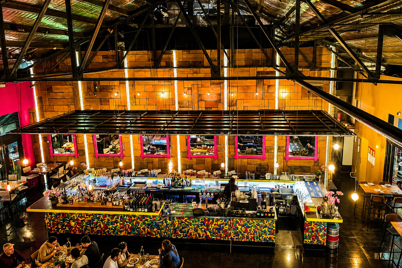 BangPop's full venue viewed from above