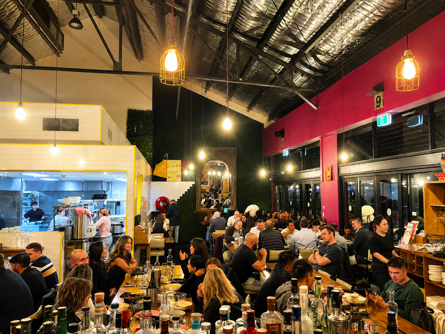BangPop's colourful indoor dining room