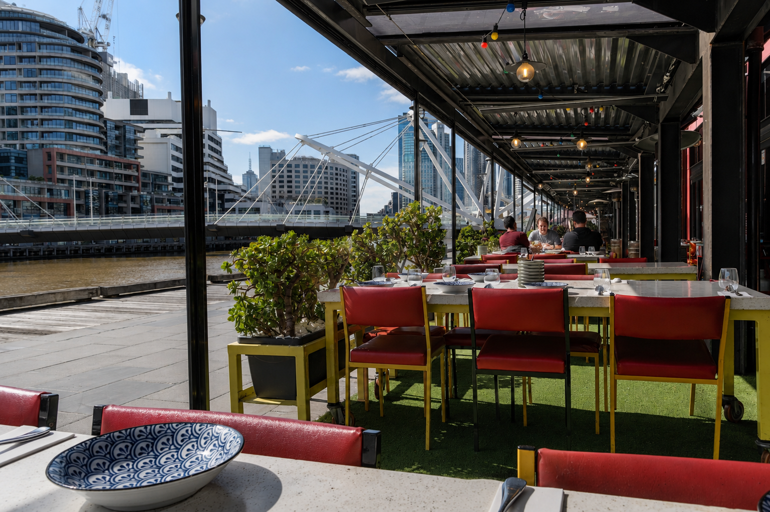 BangPop’s riverside restaurant on South Wharf Promenade