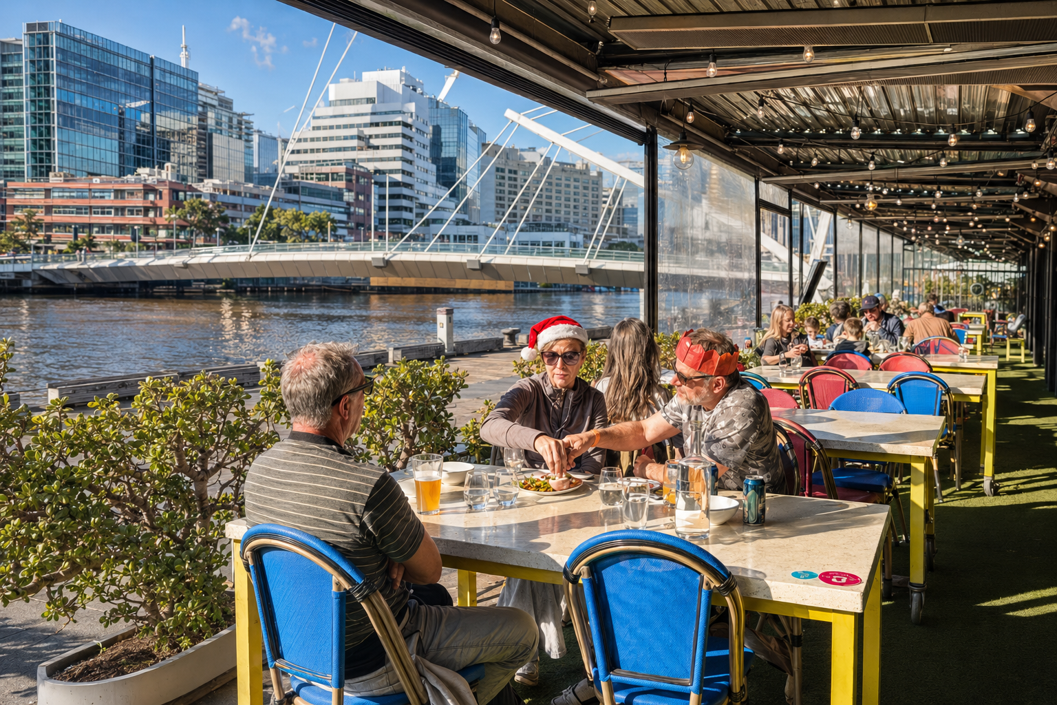 Christmas Day dining on the Riverside Terrace at BangPop