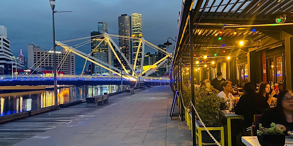 Melbourne skyline and Yarra River from BangPop South Wharf